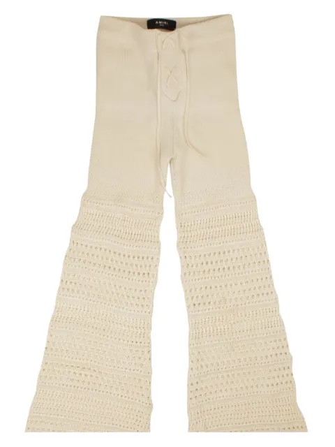 AMIRI crochet flared trousers Neutrals Y0W09235CR