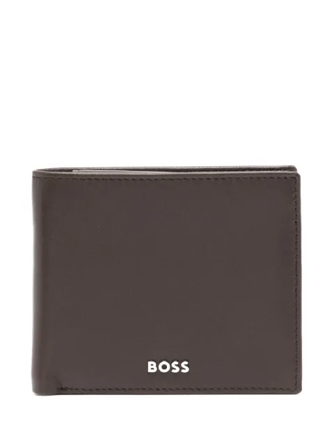 BOSS logo-plaque leather wallet Brown HLY403Y