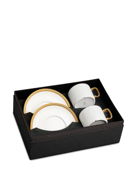 L'Objet Soie Tressée cups (set of two) White ST253