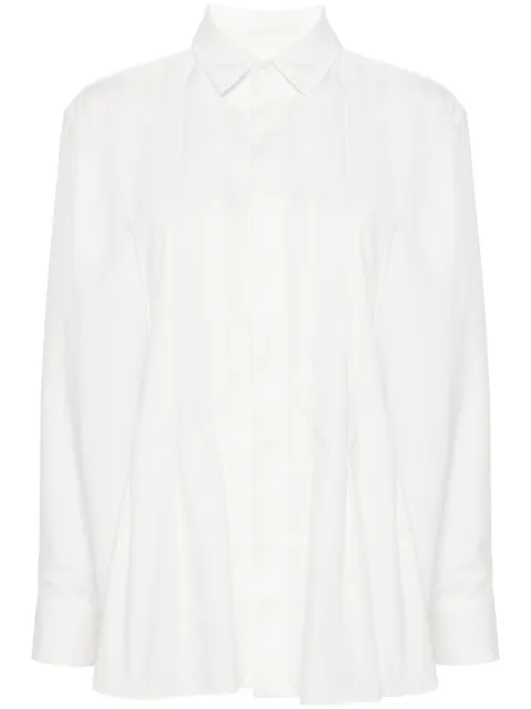 sacai pleat-detail poplin shirt White 2407093
