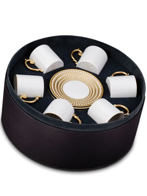 L'Objet Perlée espresso cups and saucers (set of six) White PR256