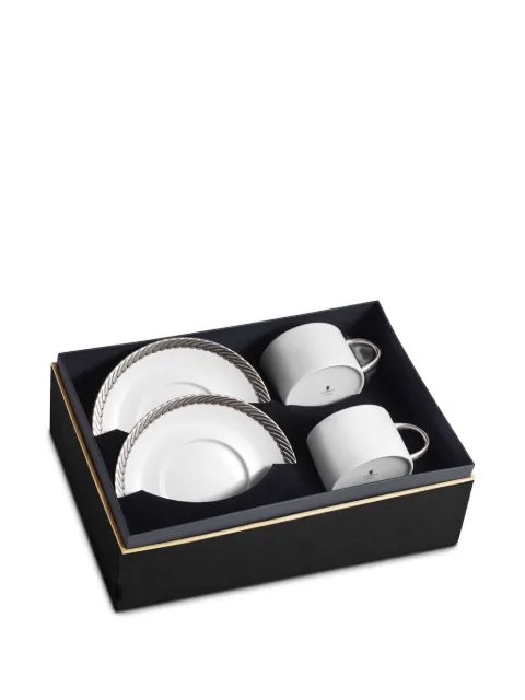 L'Objet Corde cups (set of two) White CR353