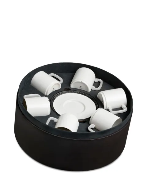 L'Objet Soie Tressée cups (set of six) White ST556