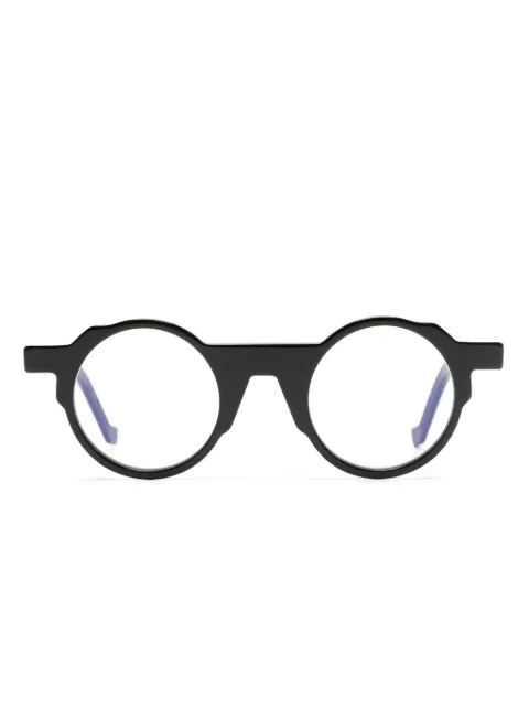 VAVA Eyewear sculpted round-frame glasses Black BL0015