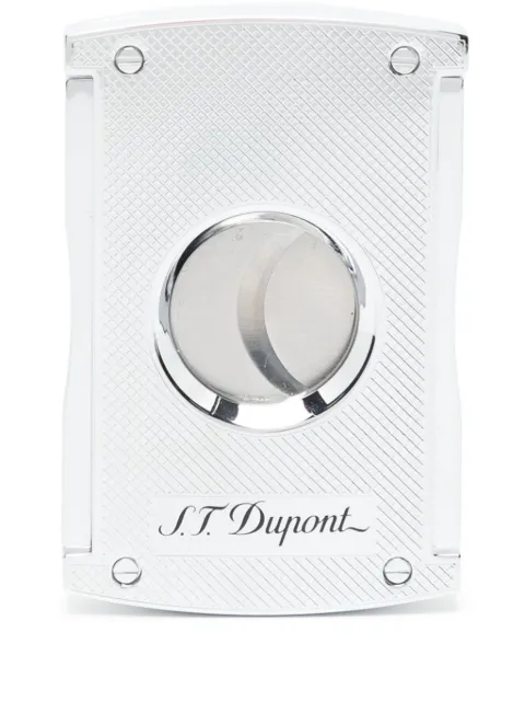S.T. Dupont Maxijet engraved cigar cutter Silver 003257