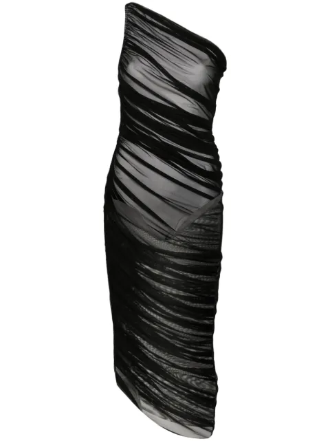 Norma Kamali Diana asymmetric one-shoulder gown Black ST4233MS287801