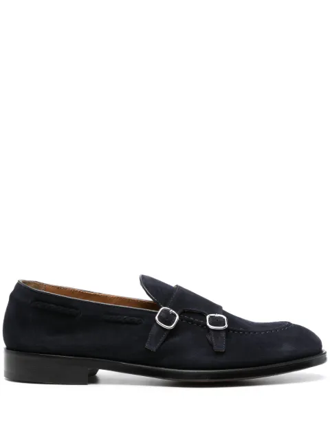 Doucal's double-buckle suede shoes Blue DU2617ORVIUY106N