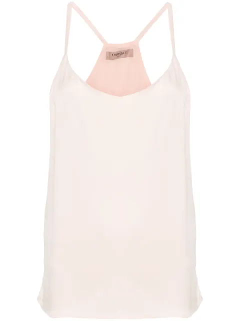 TWINSET sleeveless satin top Pink 241TP2503