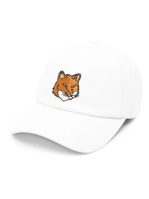 Maison Kitsuné Fox-motif cotton hat White MM06103WW0096