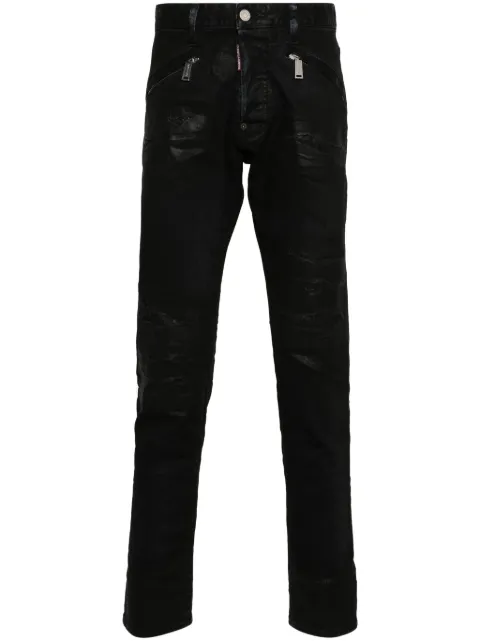 DSQUARED2 burnt slim-fit jeans Black S74LB1428S39781