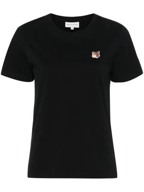 Maison Kitsuné Fox-appliqué T-shirt Black LW00105KJ0008P199