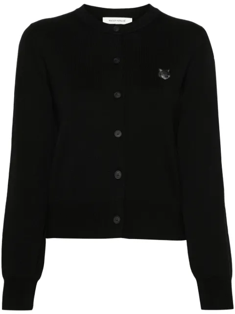 Maison Kitsuné Bold Fox wool cardigan Black MW00508KT1036