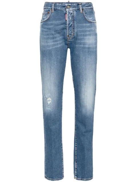 DSQUARED2 642 straight-leg stonewashed jeans Blue S72LB0705S30663