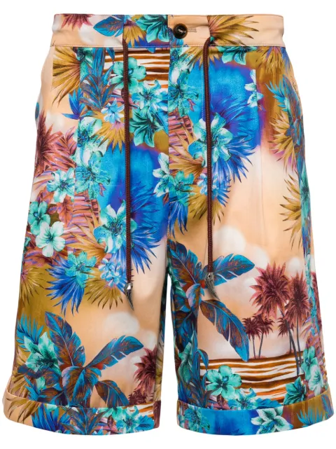 Roberto Cavalli Hawaii-print chino shorts Multicolour SRT260CDI84