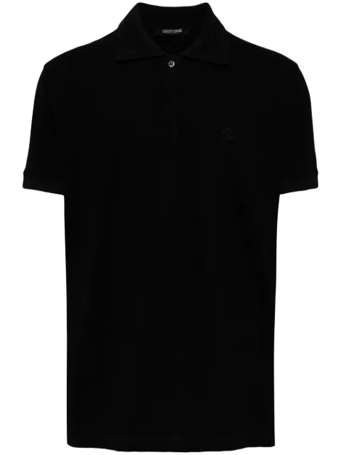Roberto Cavalli logo-embroidered polo shirt Black SRT64BKB002