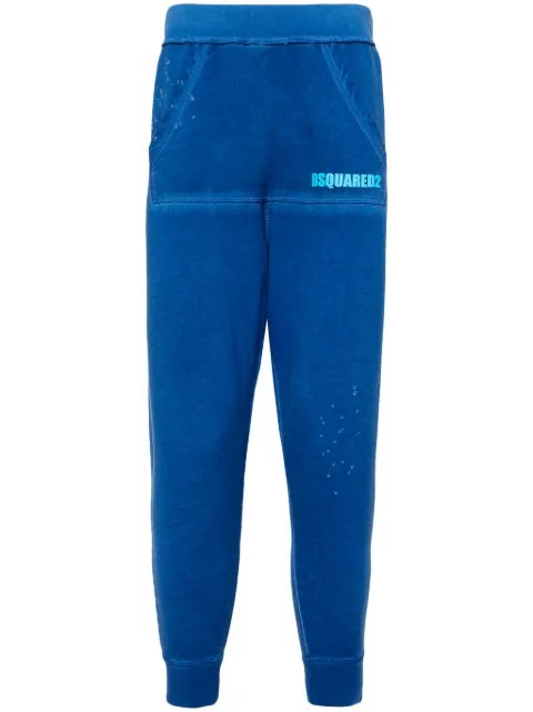 DSQUARED2 logo-print cotton track pants Blue S71KB0558S25030