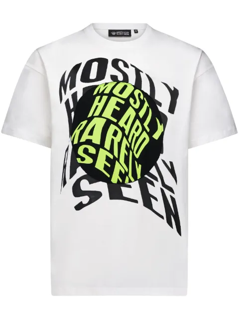 Mostly Heard Rarely Seen logo-print cotton T-shirt White MH08BDT05