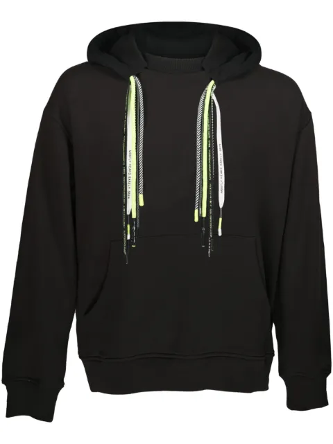 Mostly Heard Rarely Seen panelled cotton hoodie Green MH08BDKH01