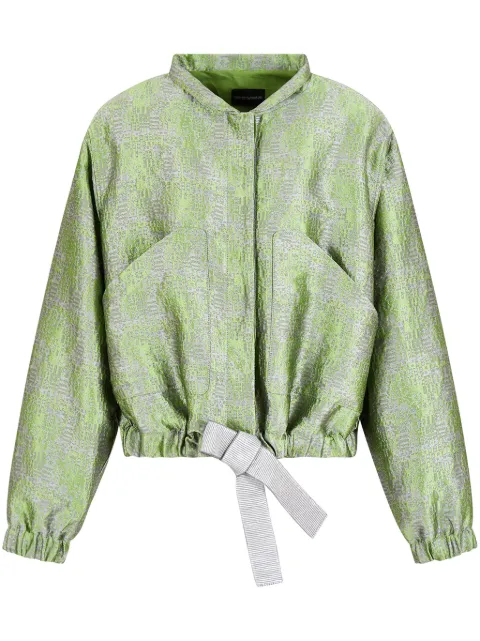 Emporio Armani jacquard bomber jacket Green 3D2B852NGXZ