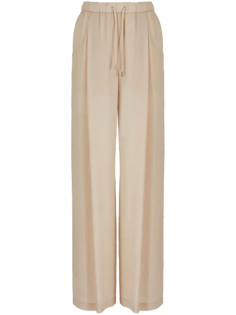 Emporio Armani drawstring-detailed straight-leg trousers Neutrals 3D2P931NKGZ