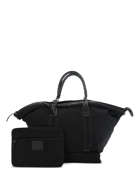 CHANEL Pre-Owned 2015 diamond-quilted duffle bag Black CHANELBLACKTRAVELTOTE