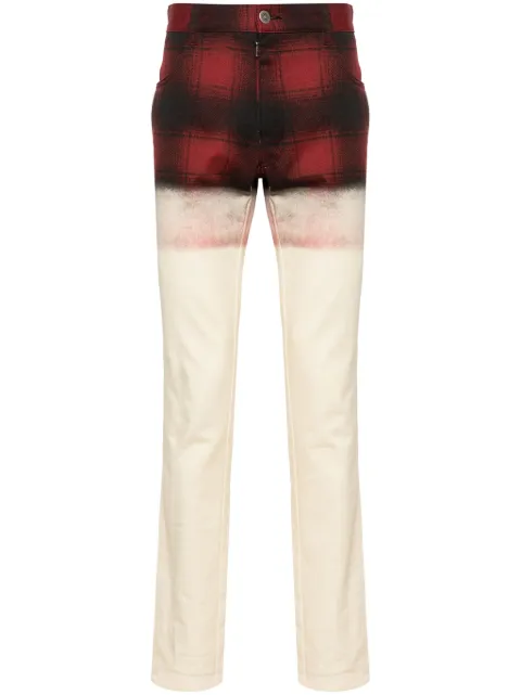 Maison Margiela x Pendleton checked skinny jeans Neutrals S50LA0229M35016