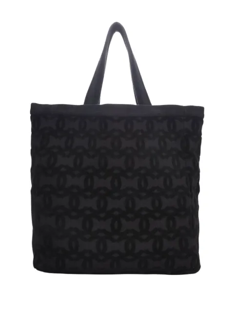 CHANEL Pre-Owned 2005 XL Cruise Resort tote bag Black CHANELBLACKRESORTBEACHTOTE