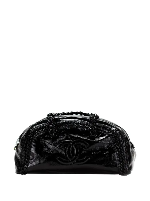 CHANEL Pre-Owned 2008 XL Luxe Ligne duffle bag Black CHANELBLACKPATENTRESINTOTE