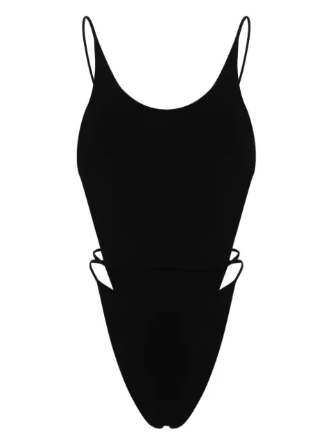 Saint Laurent backless self-tie swimsuit Black 781217Y37PG