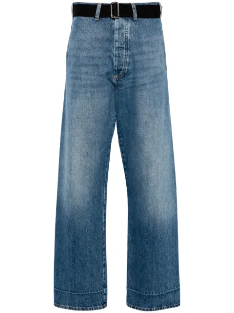 Plan C high-rise wide-leg jeans Blue PNCEF02WY0TD003