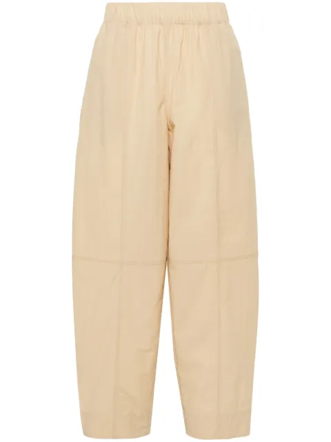 GANNI Curve tapered-leg trousers Neutrals F8874
