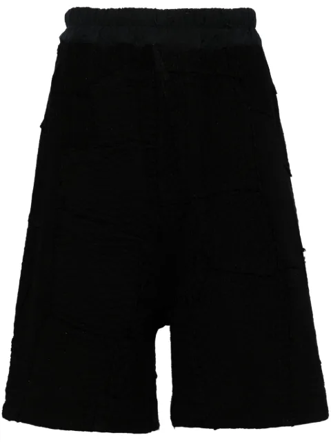 By Walid elasticated-waistband cotton shorts Black 230584M