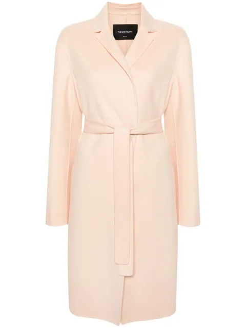 Fabiana Filippi belted virgin wool peacoat Pink CTD264F173D632M019