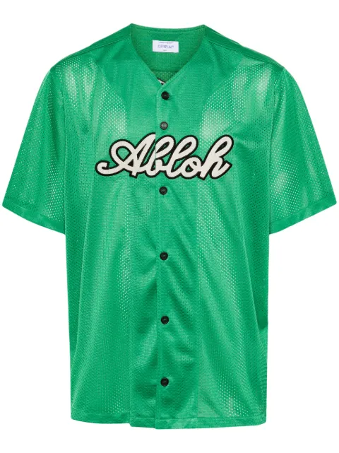 Off-White Baseball mesh jersey shirt Green OMGG014S24FAB0025561