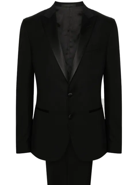 Corneliani virgin-wool three-piece suit Black 938T609398236