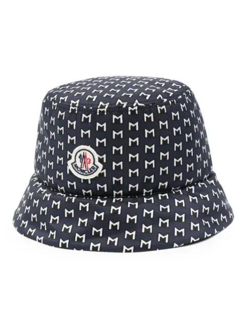 Moncler monogram-print bucket hat Blue J10933B00030597G7