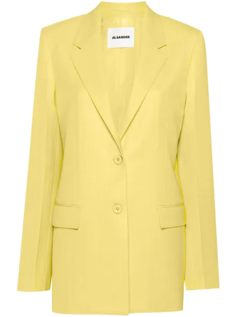 Jil Sander single-breasted blazer Green J02BN0153J65005