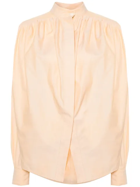 ETRO pleated cotton shirt Orange WRIA000699TU5H6