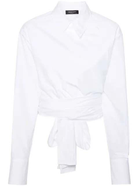Fabiana Filippi wrap-design cotton shirt White CAD274F613D6500000