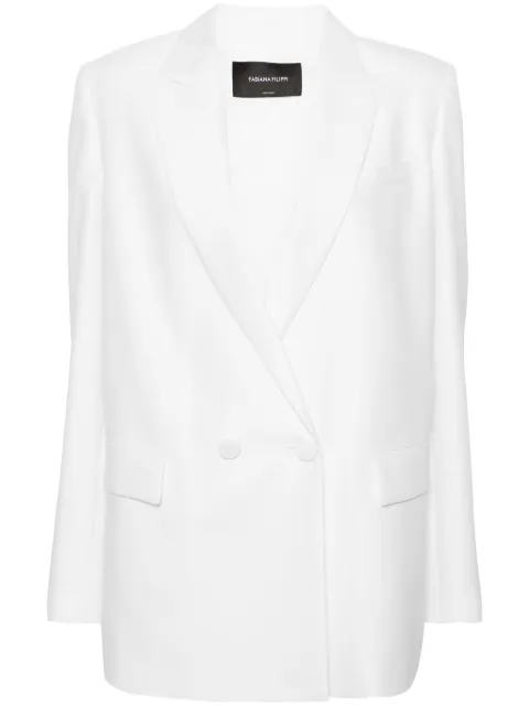 Fabiana Filippi peak-lapels double-breasted blazer White GCD264F162D6240000