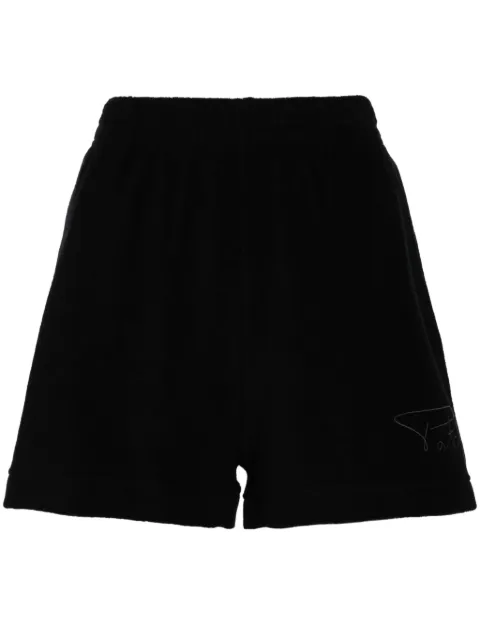 Patou logo-embroidered terry shorts Black JE1039979999B