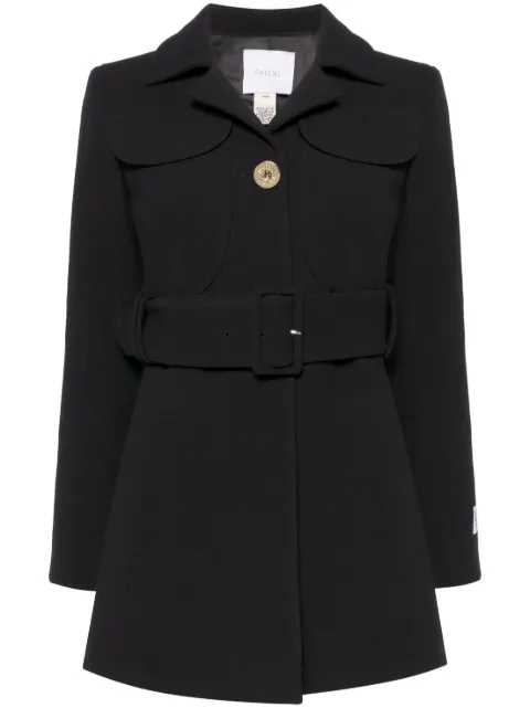 Patou belted virgin-wool coat Black CO0200169