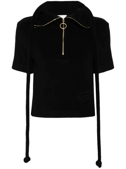 Patou half-zip terrycloth polo shirt Black JE1019979