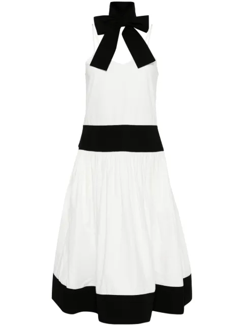 Kimhekim scarf cotton-linen midi dress White PS24DS082BW