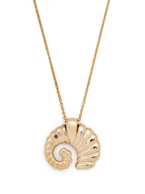 Yvonne Léon 9kt yellow gold Elephant Coquillage pendant necklace Gold PENDENTIFELEPHANTC