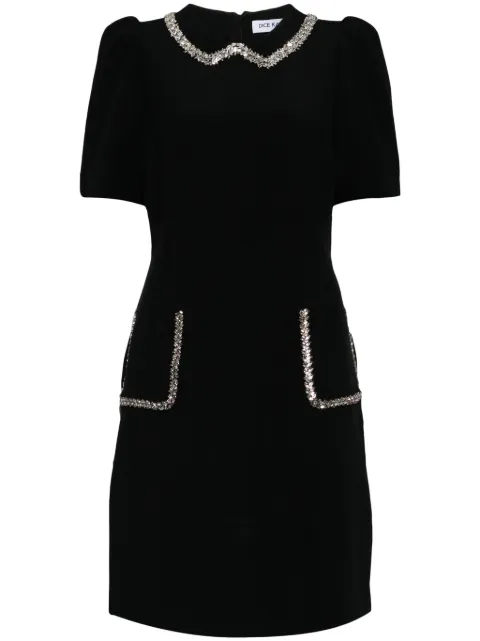 Dice Kayek crystal-embellished mini dress Black R24R261