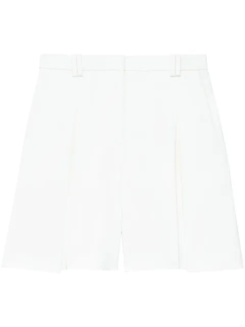 Another Tomorrow high-waisted pleated shorts White A124PT038VI