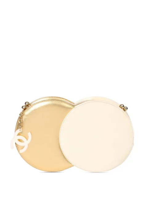 CHANEL Pre-Owned 2006 Double Circle leather clutch bag White CHANELWHITEDOUBLECIRCLE