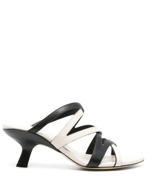 Vic Matie 60mm leather mules White 1E1352DC18BNJB