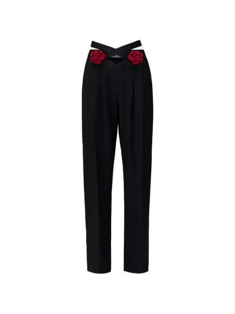 Seen Users Wrapped In Roses tailored trousers Black SS24SEENTRS04